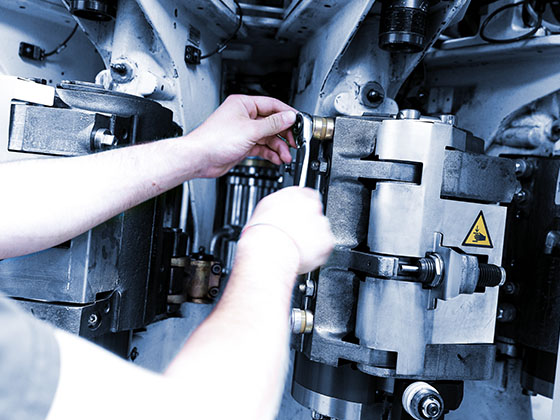 Maintenance sur souffleuse