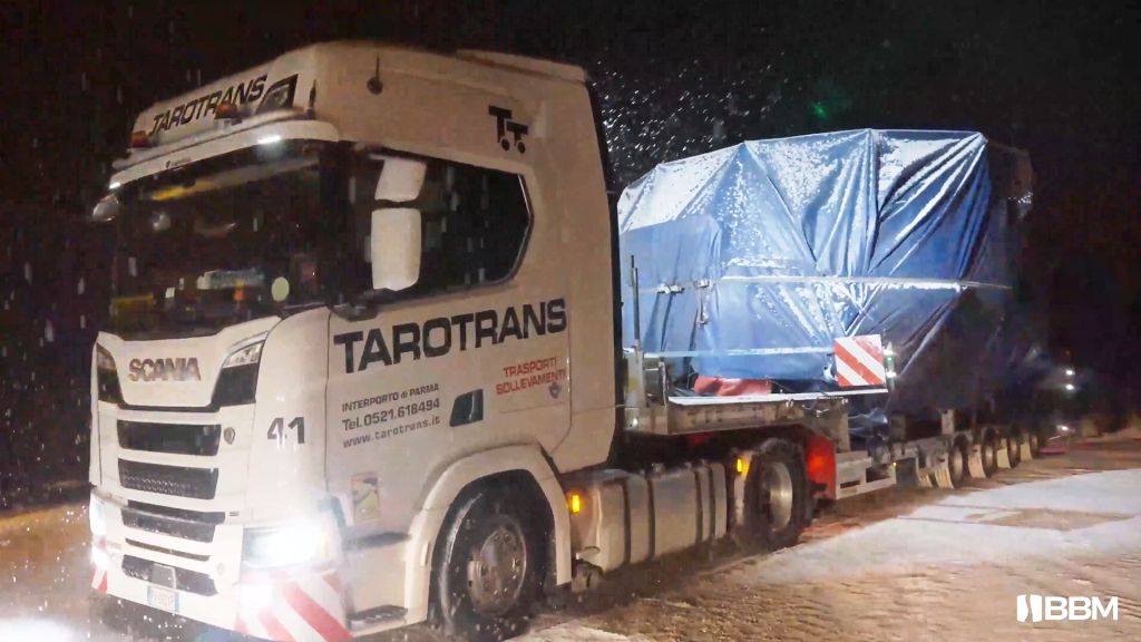 trasporto eccezionale linea di imbottigliamento