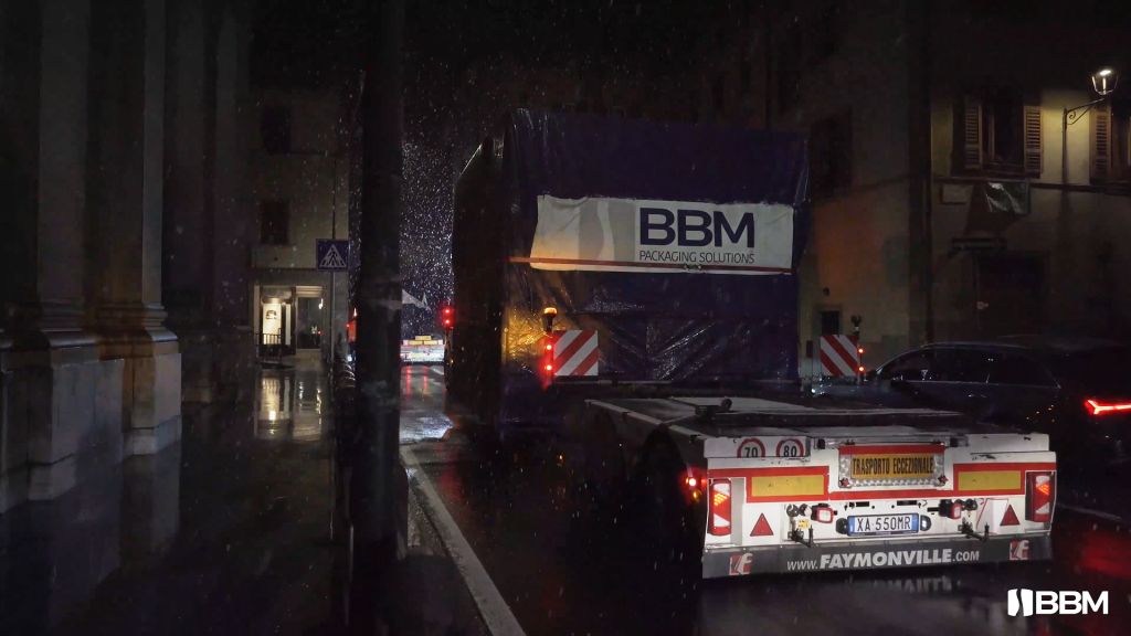 trasporto eccezionale linea di imbottigliamento