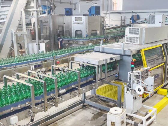 Turnkey installation of a complete bottling line