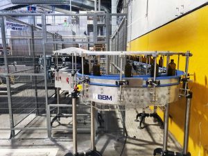 Depalettiseur bouteilles huilerie