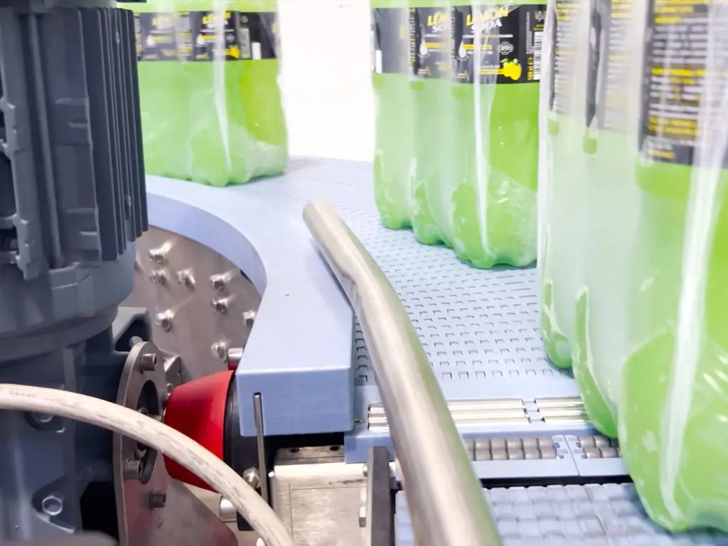 Refurbished, used conveyors for beverage bottling plant