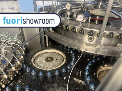 Riempitrice Simonazzi Eurostar per il riempimento di bottiglie PET. Disponibile da subito, sia vista e piaciuta che revisionata