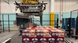 Complete line for repackaging 330 ml cans in multi-flavour variety packs, with OCME, SMI and TOSA machines. For sale.