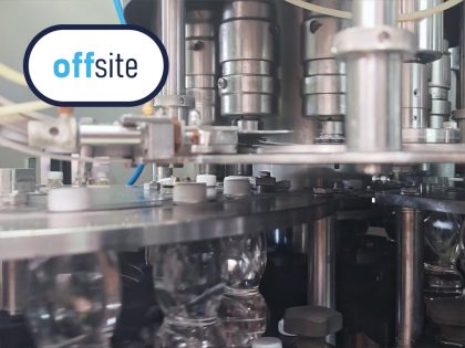 PET bottling line for still and sparkling water, up to 13,000 bottles/hour. Complete with SIPA blow molding machine, AROL filler, and capping machine.